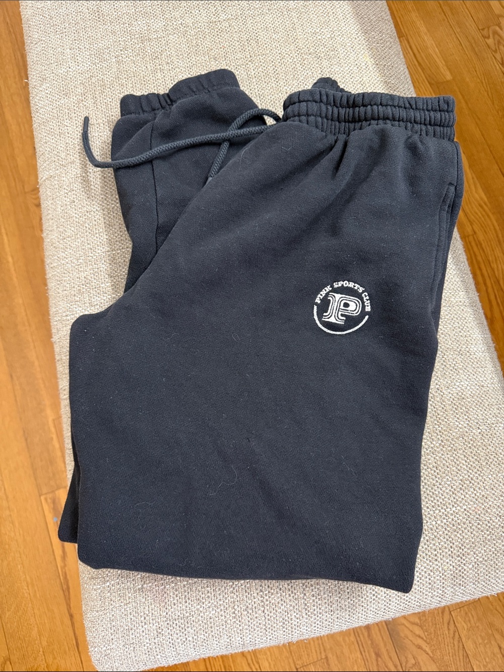 PINK Victoria secret Black Jogger Sweatpants with Small Logo
